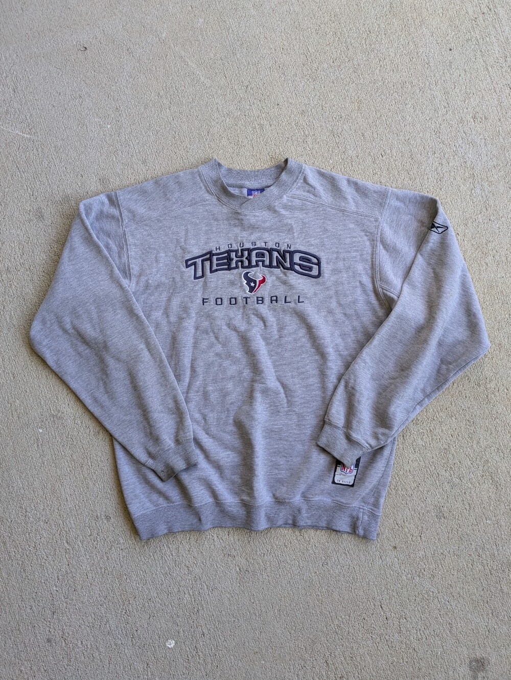 Vintage Reebok Gray Houston Texans Crewneck Sweatshirt
